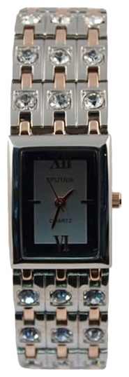 Wrist watch Sputnik L-995480/6 cher.+stal,kam for women - picture, photo, image