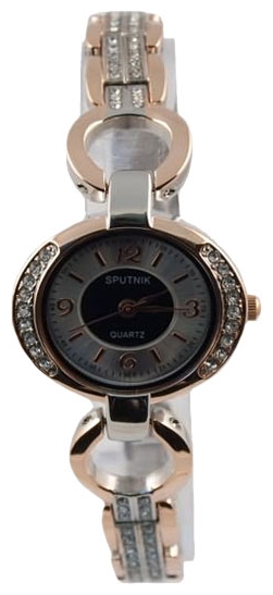 Wrist watch Sputnik L-995560/6 cher.+bel. kam. for women - picture, photo, image
