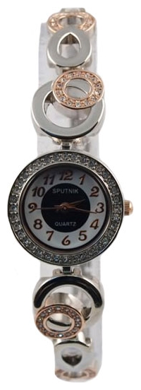 Wrist watch Sputnik L-995580/6 cher.+bel. kam. for women - picture, photo, image