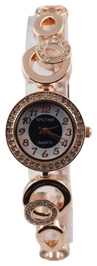 Wrist watch Sputnik L-995580/8 cher.+bel. kam. for women - picture, photo, image