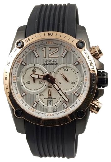 Wrist watch Sputnik NM-1N204/3.8 stal, hronograf, rez. rem for men - picture, photo, image