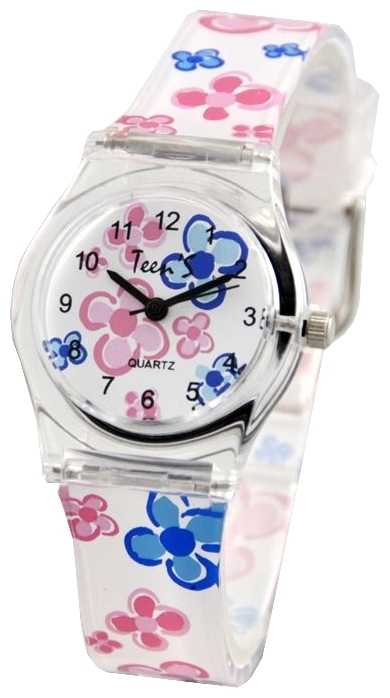 Wrist watch Tik-Tak H116-1 Rozovo-golubye cvety for children - picture, photo, image
