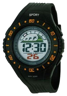 Wrist watch Tik-Tak H431 CHernye/oranzhevye cifry for children - picture, photo, image