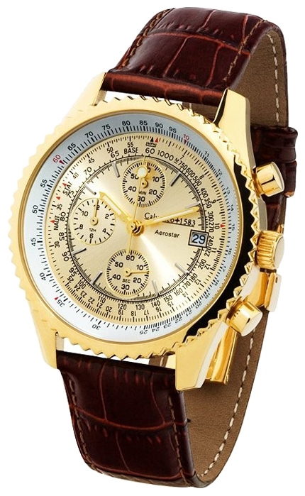 Wrist watch Calvaneo 1583 Aerostar Gold for Men - picture, photo, image