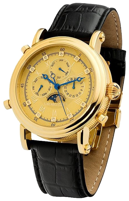 Wrist watch Calvaneo 1583 Estemia Diamond Gold for Men - picture, photo, image