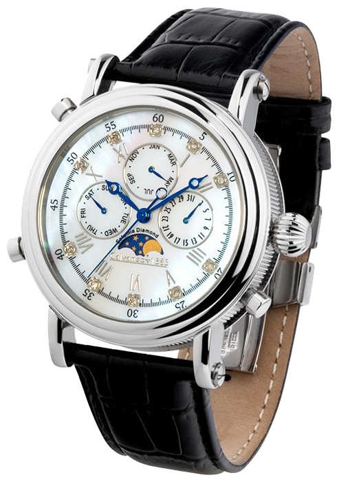 Wrist watch Calvaneo 1583 Estemia Diamond Steel MoP for Men - picture, photo, image