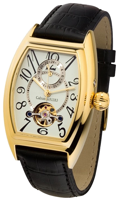 Wrist watch Calvaneo 1583 Tonneau Gelbgold for Men - picture, photo, image
