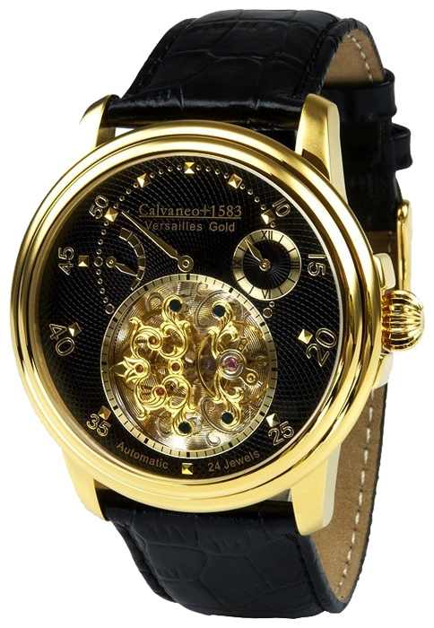 Wrist watch Calvaneo 1583 Versailles Gold Black for Men - picture, photo, image