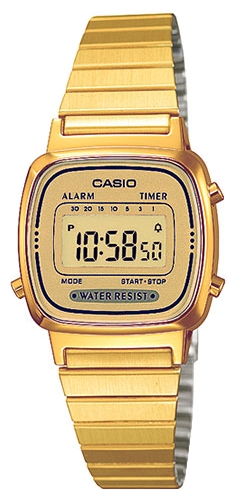 Wrist unisex watch Casio LA-670WEGL-9E - picture, photo, image