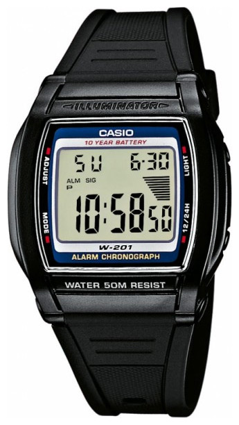 Wrist watch Casio W-201-2A for Men - picture, photo, image