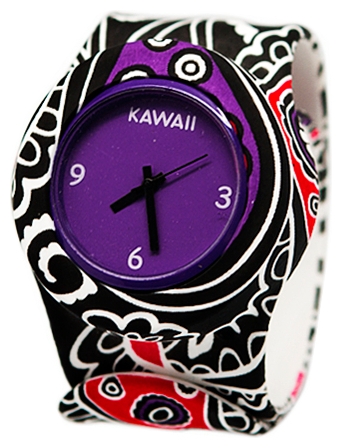 Wrist unisex watch Kawaii Factory Ogurechnyj uzor fioletovyj - picture, photo, image