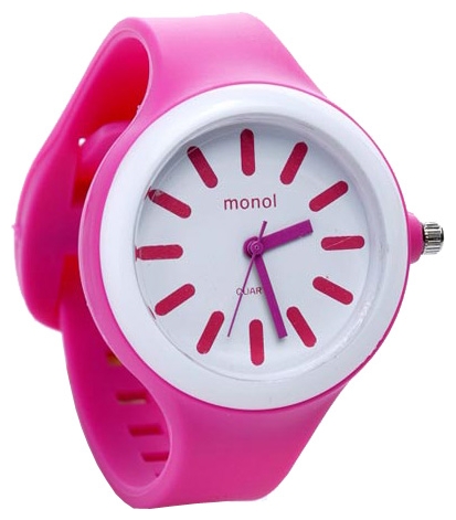 Wrist watch Kawaii Factory Monol plastic (rozovye) for women - picture, photo, image