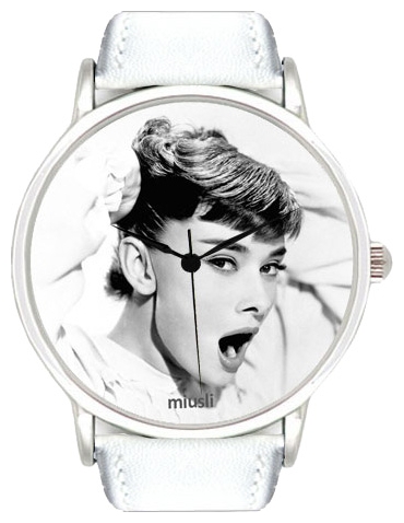 Wrist watch Miusli Audrey Hepburn white for unisex - picture, photo, image