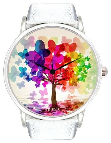 Wrist watch Miusli Butterfly white for unisex - picture, photo, image