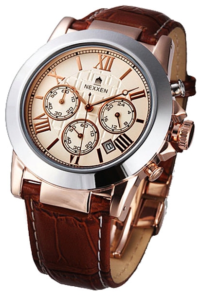 Wrist watch Nexxen NE9901CHM RG/PNP/SHAM/BRN for men - picture, photo, image