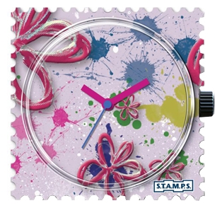 Wrist unisex watch S.T.A.M.P.S. Art In Pink - picture, photo, image