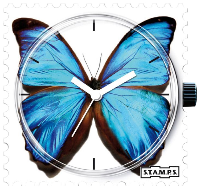 Wrist watch S.T.A.M.P.S. Blue Butterfly for unisex - picture, photo, image