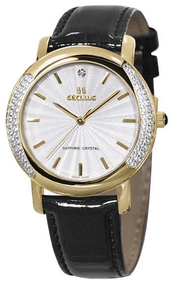 Wrist watch Seculus 1673.2.1063 white-cz for women - picture, photo, image